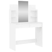 Toeletta | Tavolo da Trucco con Specchio Bianco 96x39x142 cm