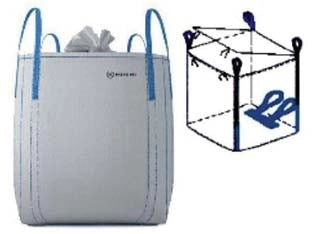 SACCONE IN POLIPROPILENE FONDO CHIUSO + BOCCA CARAMELLA- - cm.91x91x120 - portata kg.1500 - 5 pezzi T-REX