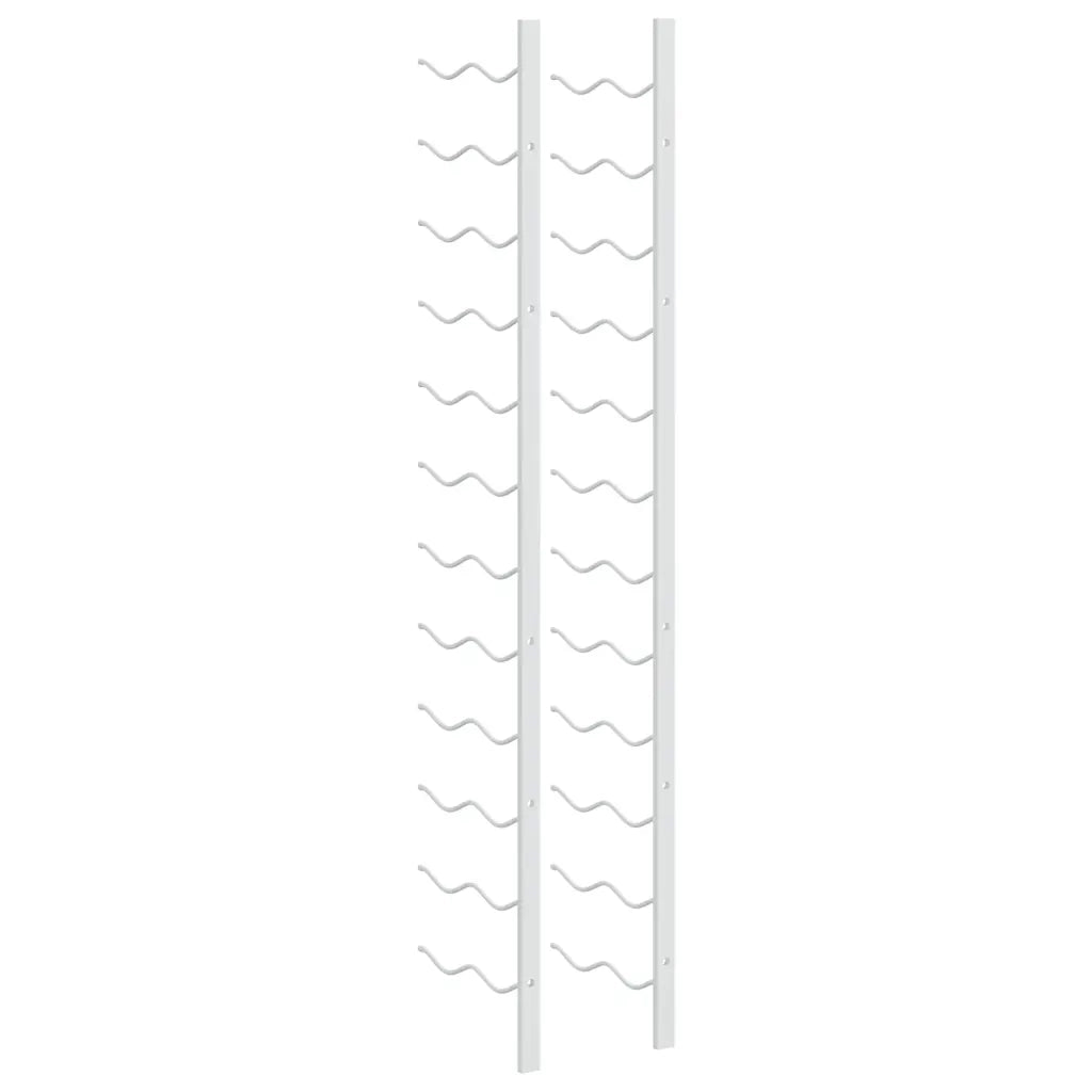 Portavini da Parete per 24 Bottiglie Bianco in Ferro CFW9196162
