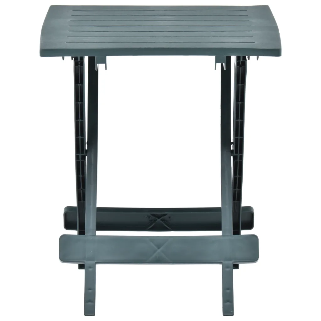 Tavolo da Giardino Pieghevole Verde 45x43x50 cm in Plastica 48809