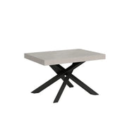 Tavolo allungabile 120/380x90 cm Volantis cashmere gambe antracite