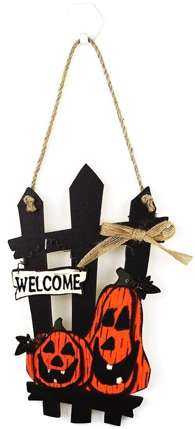 Decorazione per Halloween a forma di zucca in legno - Opknoping per deur - 9,8 pollici di altezza - Deurbord 

Modello: Welkomkrans Houten Pompoen 
Codice prodotto: 123456 (rimuovere il codice prodotto se non è presente) 
Specifica tecnica: Deuropknoping
