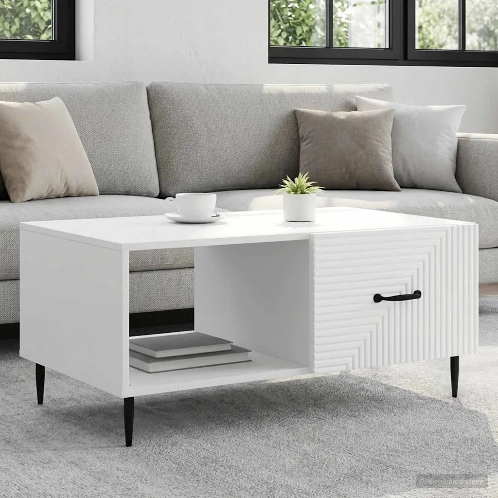 Tavolino da salotto Bianco 90 x 50 x 40 cm Legno ingegnerizzato 894955