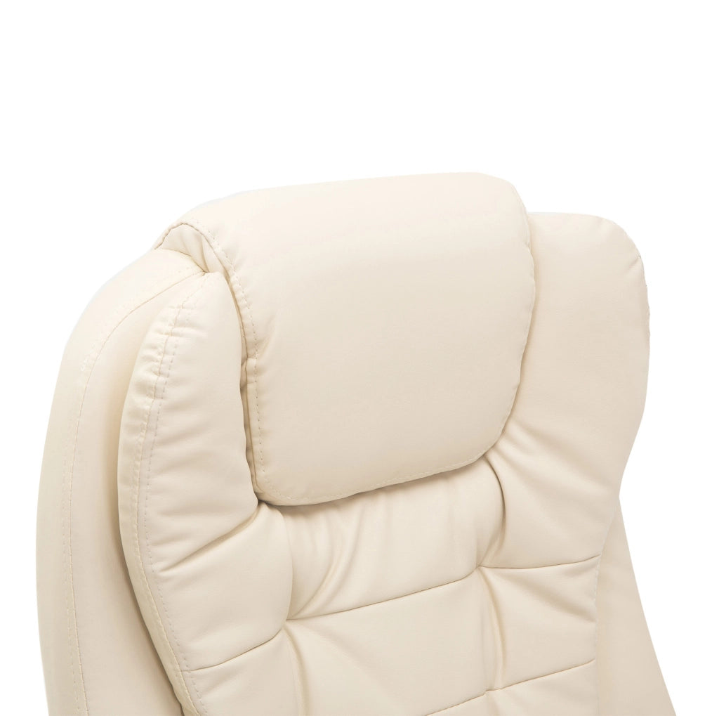 Sedia da ufficio massaggiante beige – schienale alto, senza materasso
