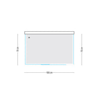 Ogomondo cabina doccia slide 3 lati trasparente 100x70x70 + piatto doccia acrilico
