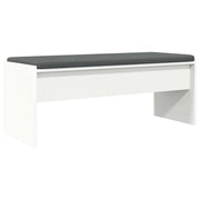 Panca per ingresso con cuscino Bianco 103 x 38 x 40 cm