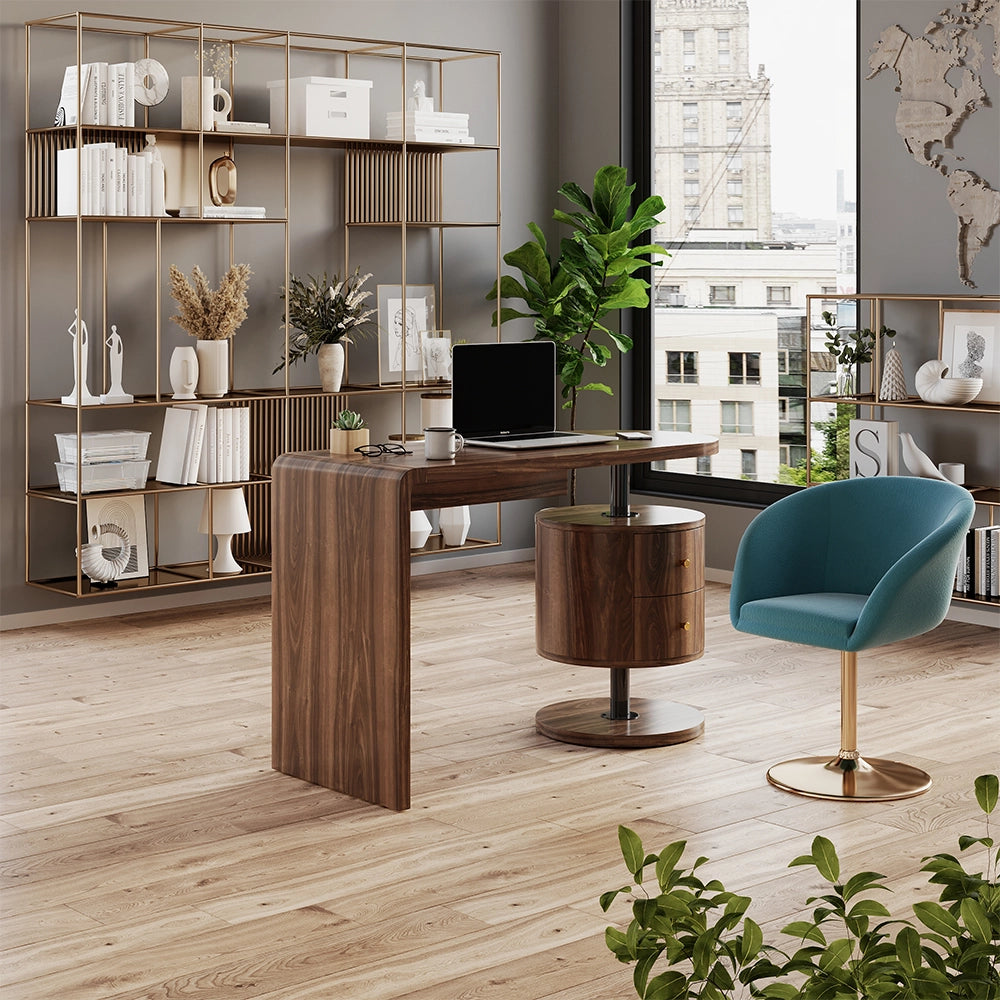 Vicco Scrivania Rovere rustico 120 x 50 cm con 2 cassetti