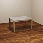 Tavolo allungabile Golia struttura tortora e piano cemento 130x80 cm