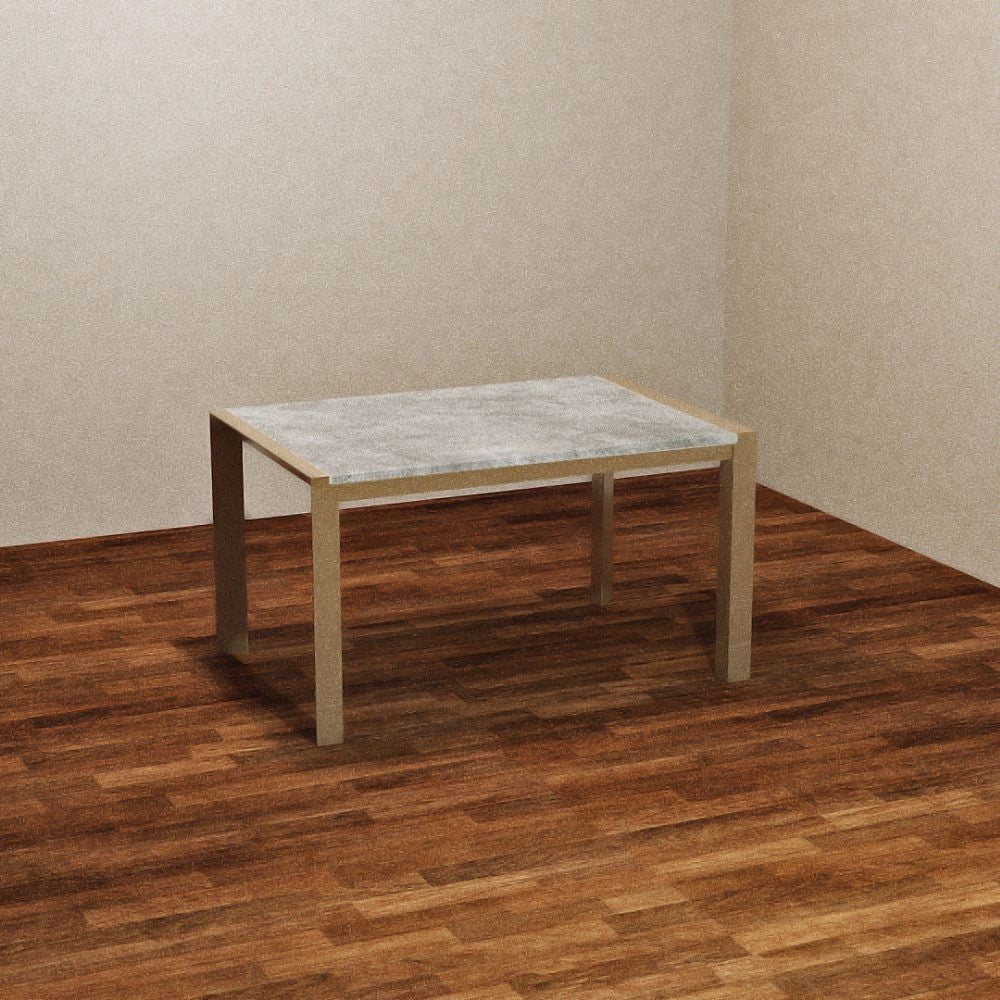 Tavolo allungabile Golia struttura tortora e piano cemento 130x80 cm