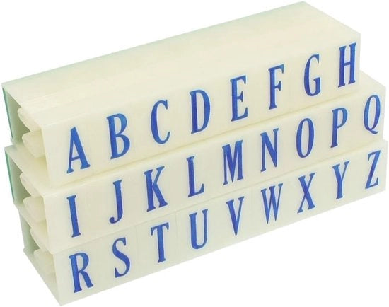Set di stampini con lettere in plastica rimovibili A-Z - alfabeto inglese - articoli per ufficio