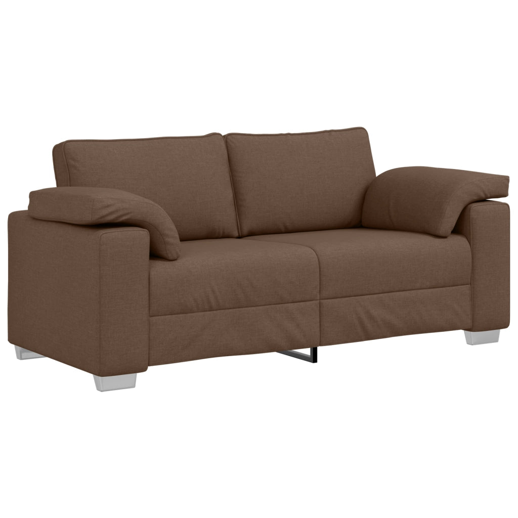 Divano Loveseat Marrone 140 cm Tessuto