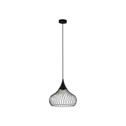 Lampadario Industrial Staverton 1 Luce Acciaio Nero