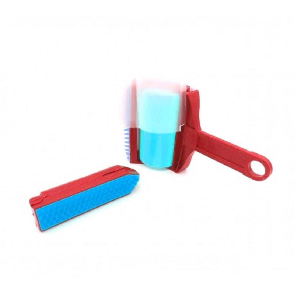 Trade Shop - Spazzola Lavabile 2 In 1 Levapelucchi Rullo Rimuove Peli Togli Silicone Sporco -