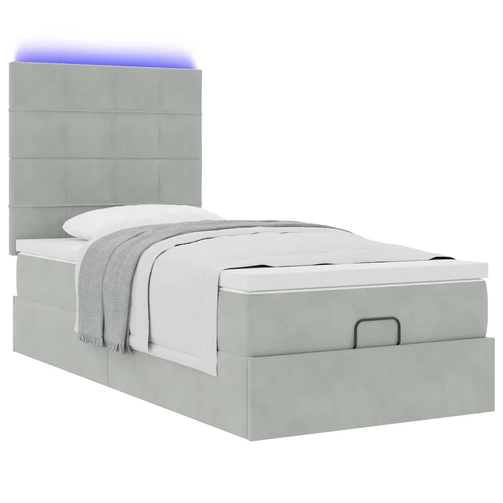 Struttura Letto Pouf con Materassi 80x200 cm in Velluto 3314282