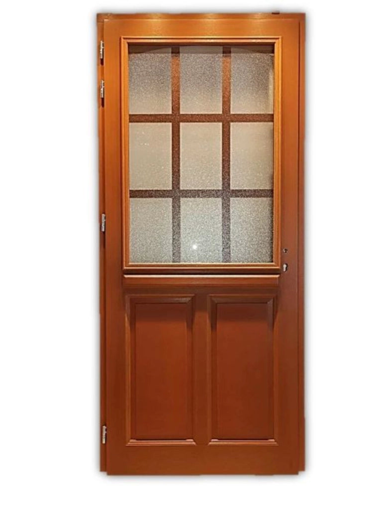 Porta d'ingresso in legno 'Alena' 215X90 a battente diritto venduta con maniglia e serratura senza maniglia