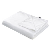 Copripiumino per coperta ponderata Bianco Tessuto poliestere 120 x 180 cm Motivo solido Design moderno Tessile camera da letto
