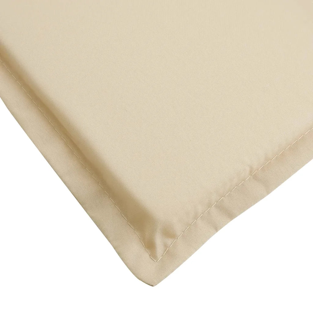 Cuscino per Lettino Beige 180x60x4 cm in Tessuto Oxford