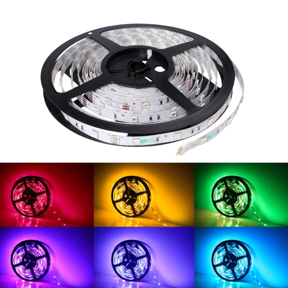 Trade Shop - Bobina Striscia Led 5050 Flessibile 5 Mt Adesiva Luce Interno Esterno Ip65 Strip -
