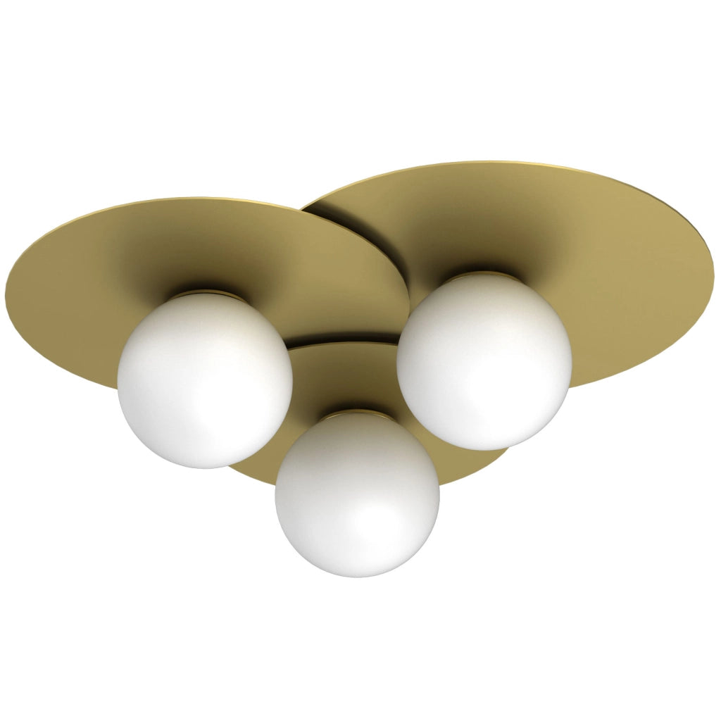 Lampada da soffitto Flat 3xE27 oro opaco Luminex