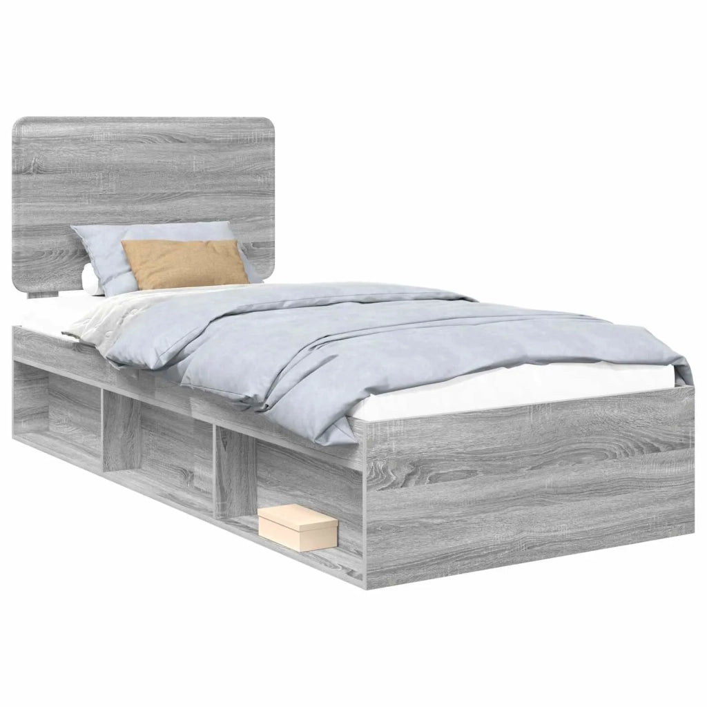 Struttura del letto Grigio Sonoma 100 x 200 cm Pino massello 3412529