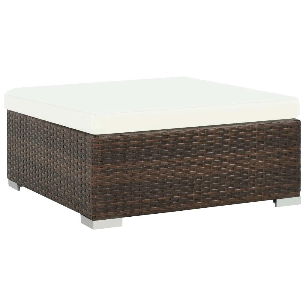 Set Divani da Giardino 6 pz con Cuscini in Polyrattan Marrone 44606