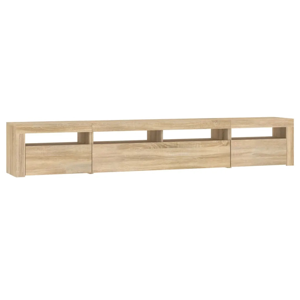 Mobile Porta TV con Luci LED Rovere Sonoma 240x35x40 cm cod mxl 11607