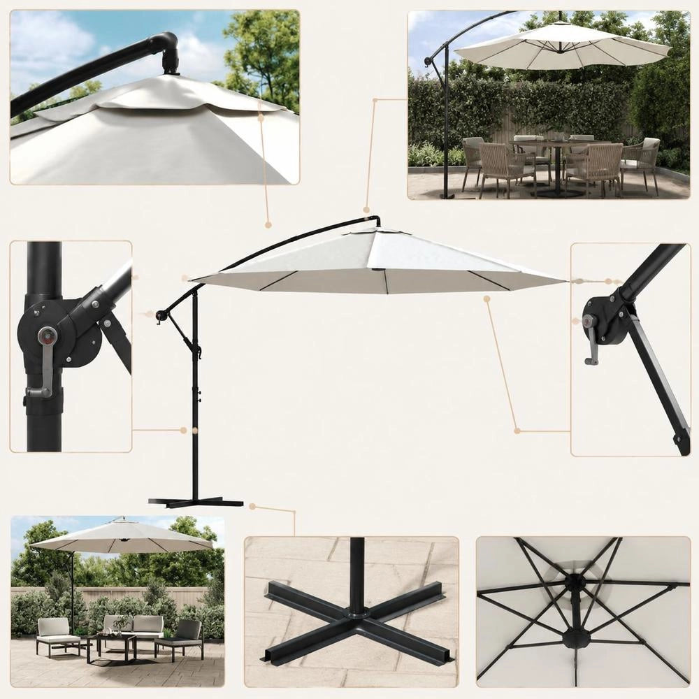 Parasol 3.5 M Sand White