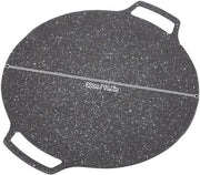 Piatto Grill 30cm - Piatto per BBQ Coreano - Lega di Alluminio - Adatto per Gas/Induzione - Resistenza Corrosione - Cottura Interna/Esterna - Teppanyaki