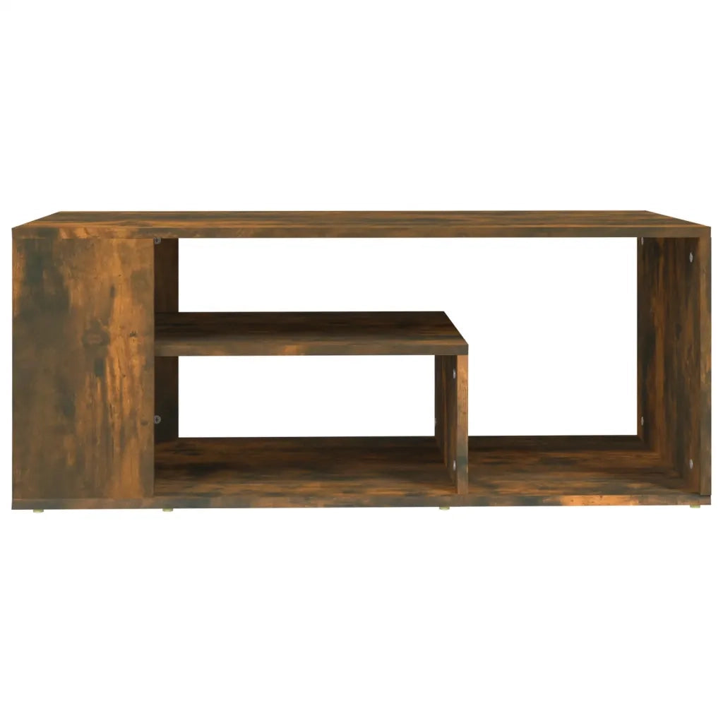 Tavolino da Salotto-Tavolino da soggiorno-Tavolo Rovere Fumo 100x50x40 cm Legno Multistrato 849813