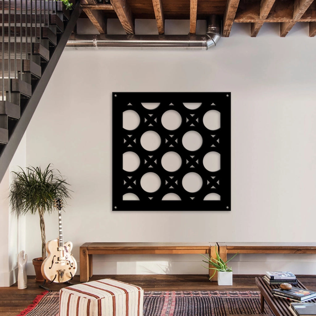 NOTTINGHAM - Pannello in PVC traforato - Parasole Colore: nero, Misura: 48x48 cm