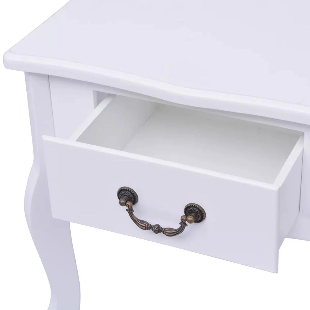 Comodino comodino cassettiera mobili per camera da letto 2 pezzi MDF bianco 1402181