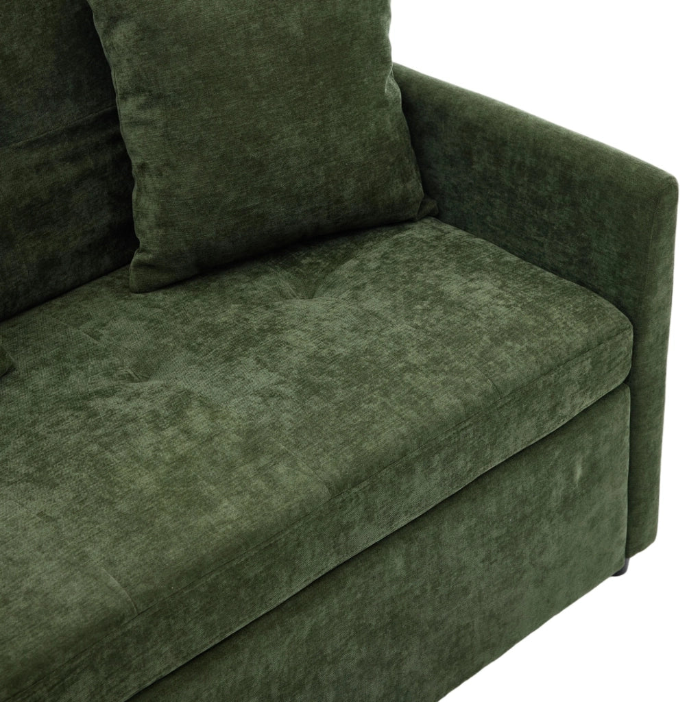 DIVANO Moderno con USB e Supporto per Tablet 109x72x83,5 cm Verde