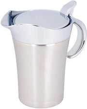 Ciotola per Salse Doppio Strato - Acciaio Inossidabile - Coperchio Integrato - 750ml - Termico - Per Salsa, Condimento - Resistente alle Scosse
