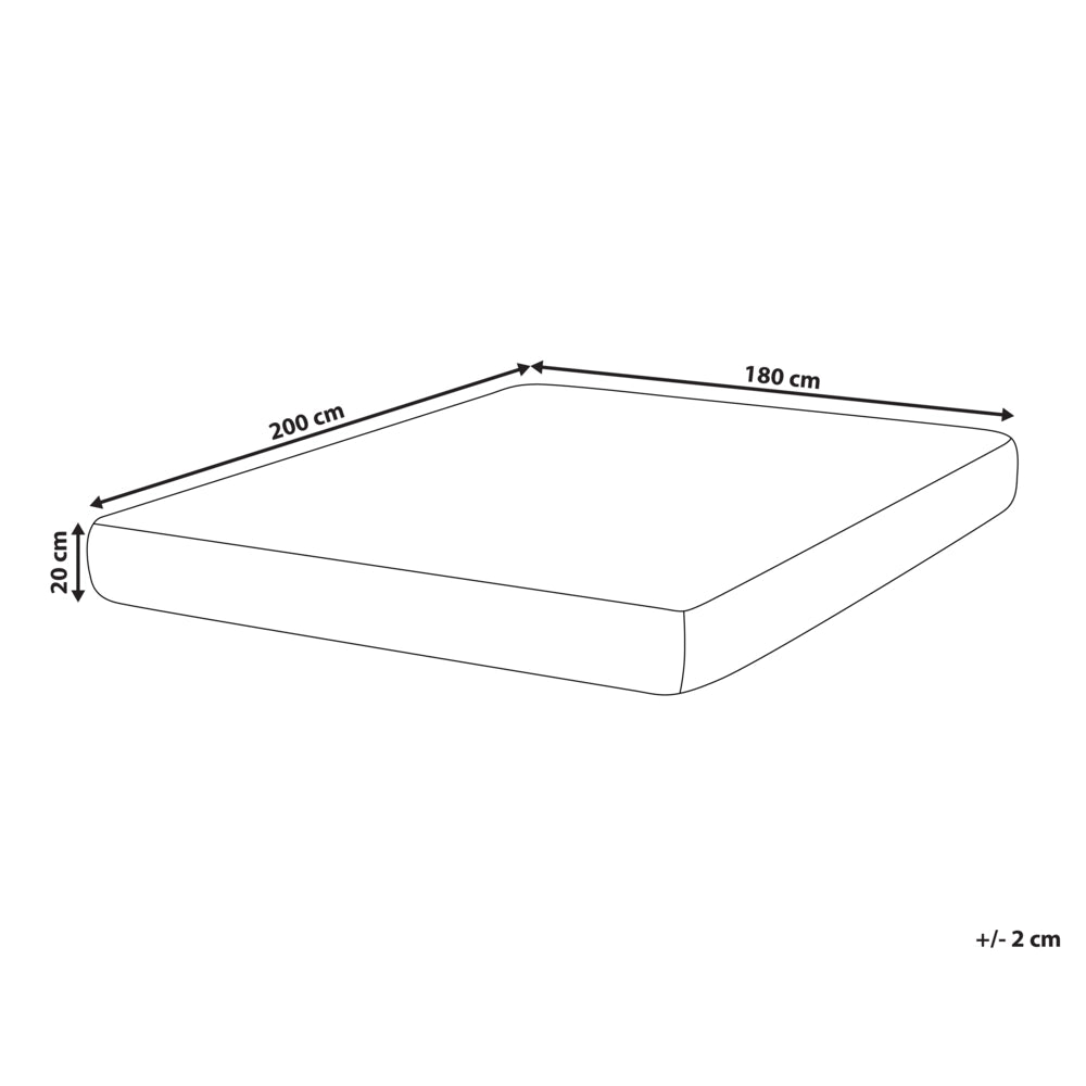 Materasso a molle insacchettate con maniglie a forte tenuta alta sfoderabile imbottitura di design moderno 180 x 200 cm