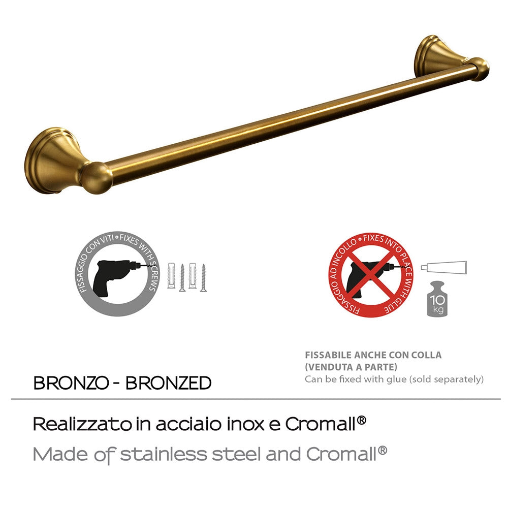 Portasalviette GEDY linea Romance da 60cm Bronzo