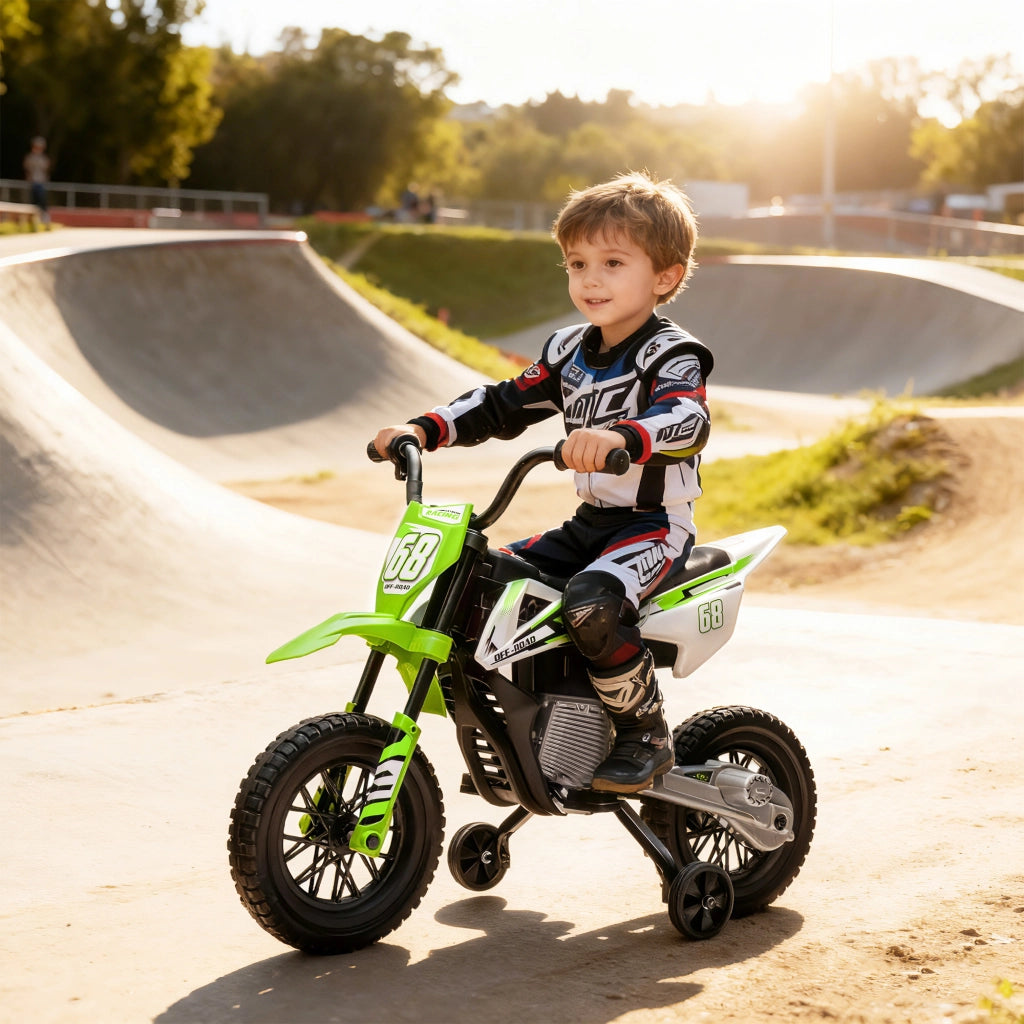 Moto Elettrica Bambini Cross 12V ¨C zephmum ¨C Verde