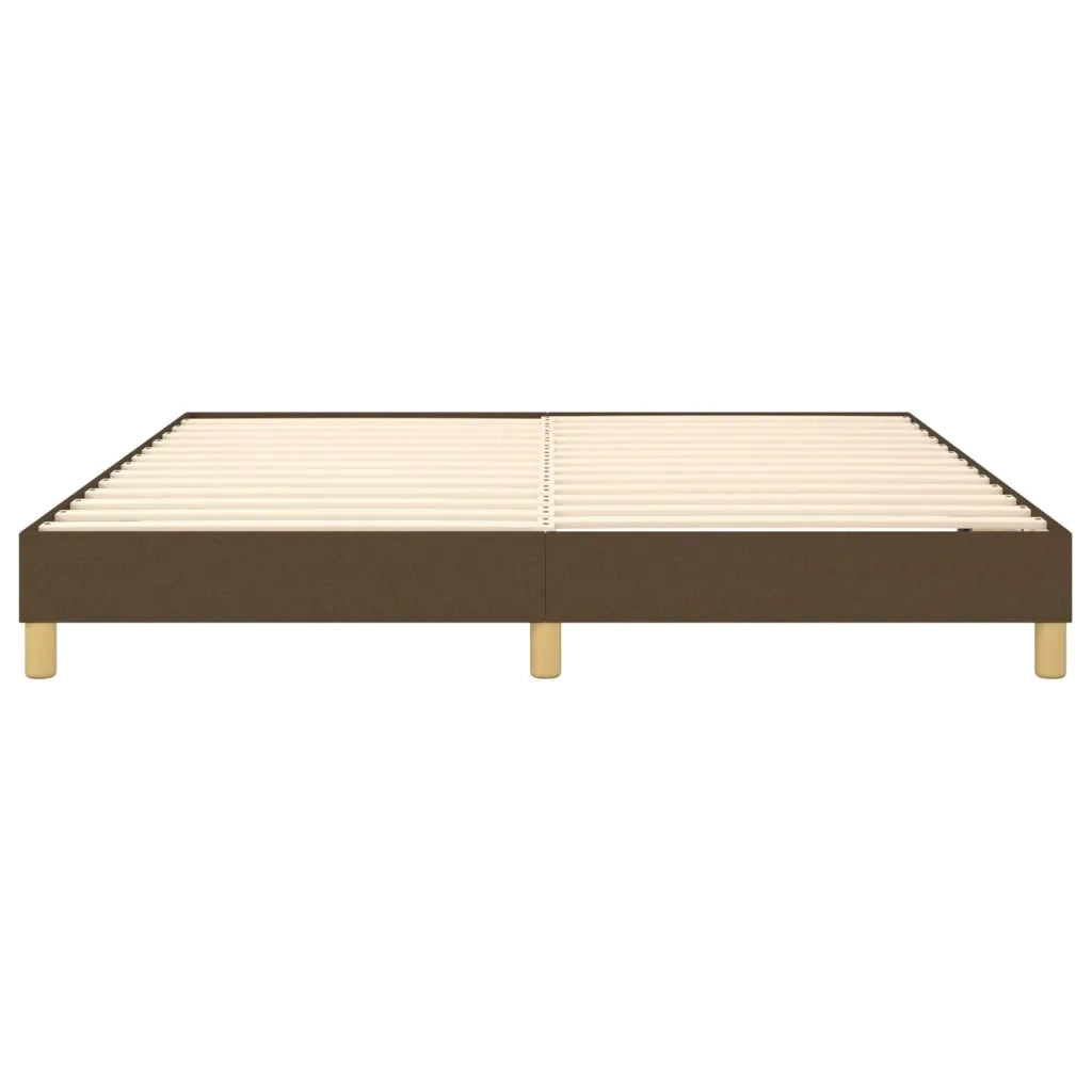 Struttura Letto a Rete a Molle-Giroletto Marrone Scuro 160x200 cm Tessuto 968820