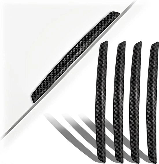 Set di protezioni per paraurti in fibra di carbonio per decorazione e protezione - Lotto da 4 - Anti-urto e anti-schizzo - Protezione universale per paraurti.