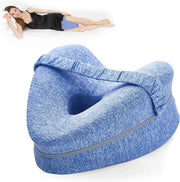 Cuscino ortopedico per le gambe, cuscino per il ginocchio per sonnambuli, coperture rimovibili, cuscino a schiuma di espansione per le gambe, cuscino ergonomico per sonnambuli, contro il dolore alla ginocchia, alla coscia (blu), modello Relief