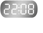 Alarme digitale con funzione di rilevamento temperatura, data, modalità notturna, cinque livelli di luminosità, due allarmi e funzione di pausa (illuminazione a LED bianca).