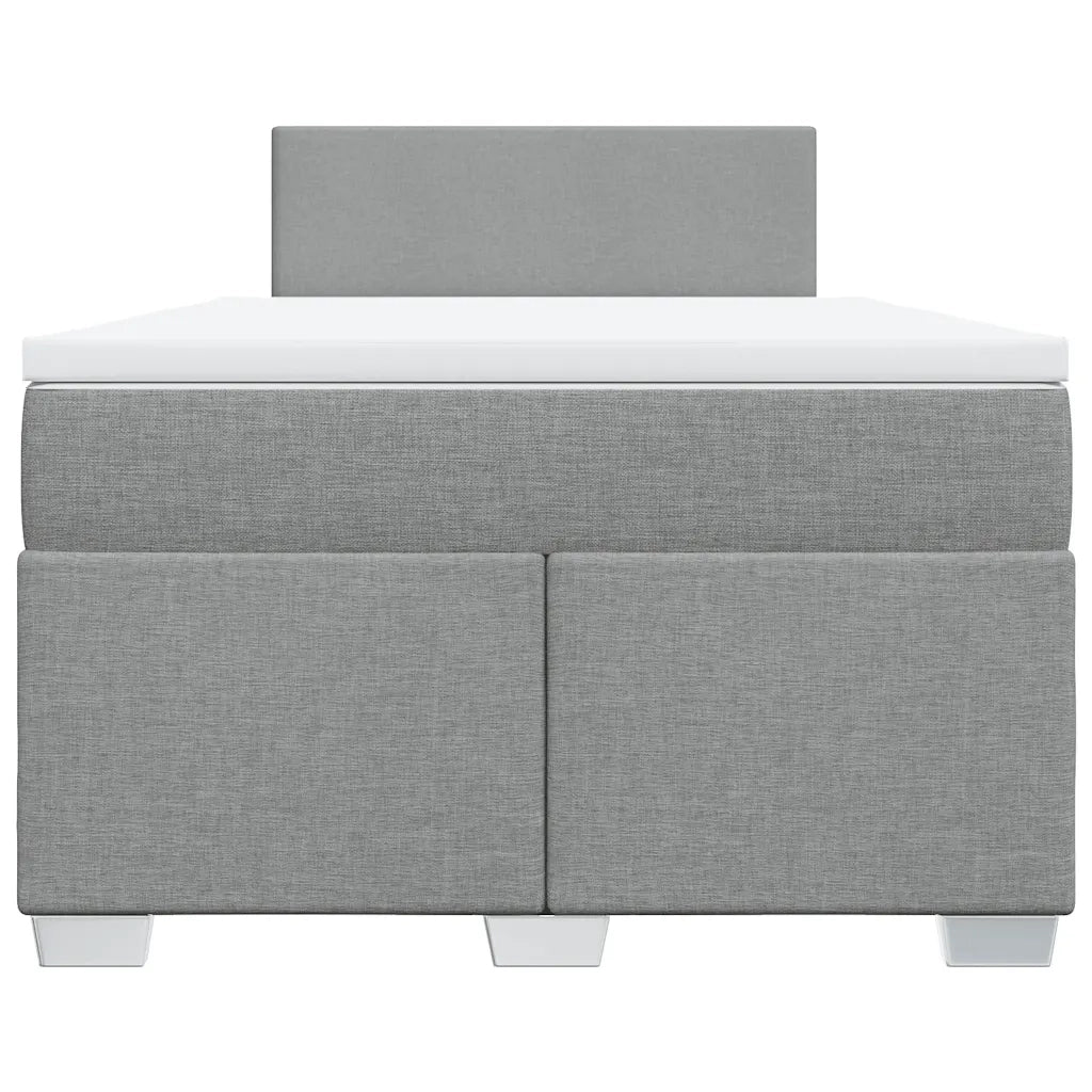 Giroletto a Molle con Materasso Grigio Chiaro 120x190cm Tessuto