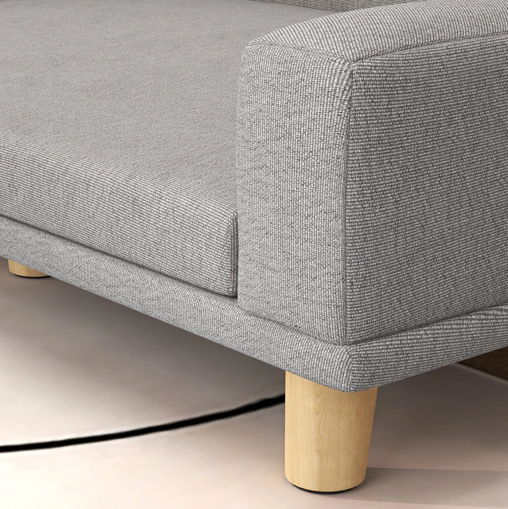Divano-letto per cani 98x67x25 cm in poliestere grigio, cuscino sfoderabile -