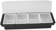 Server di Spezie Transparente con Cassetto - Contenitore di Cibo - 4 Cesti - Plastica - Deposito Multifunzionale