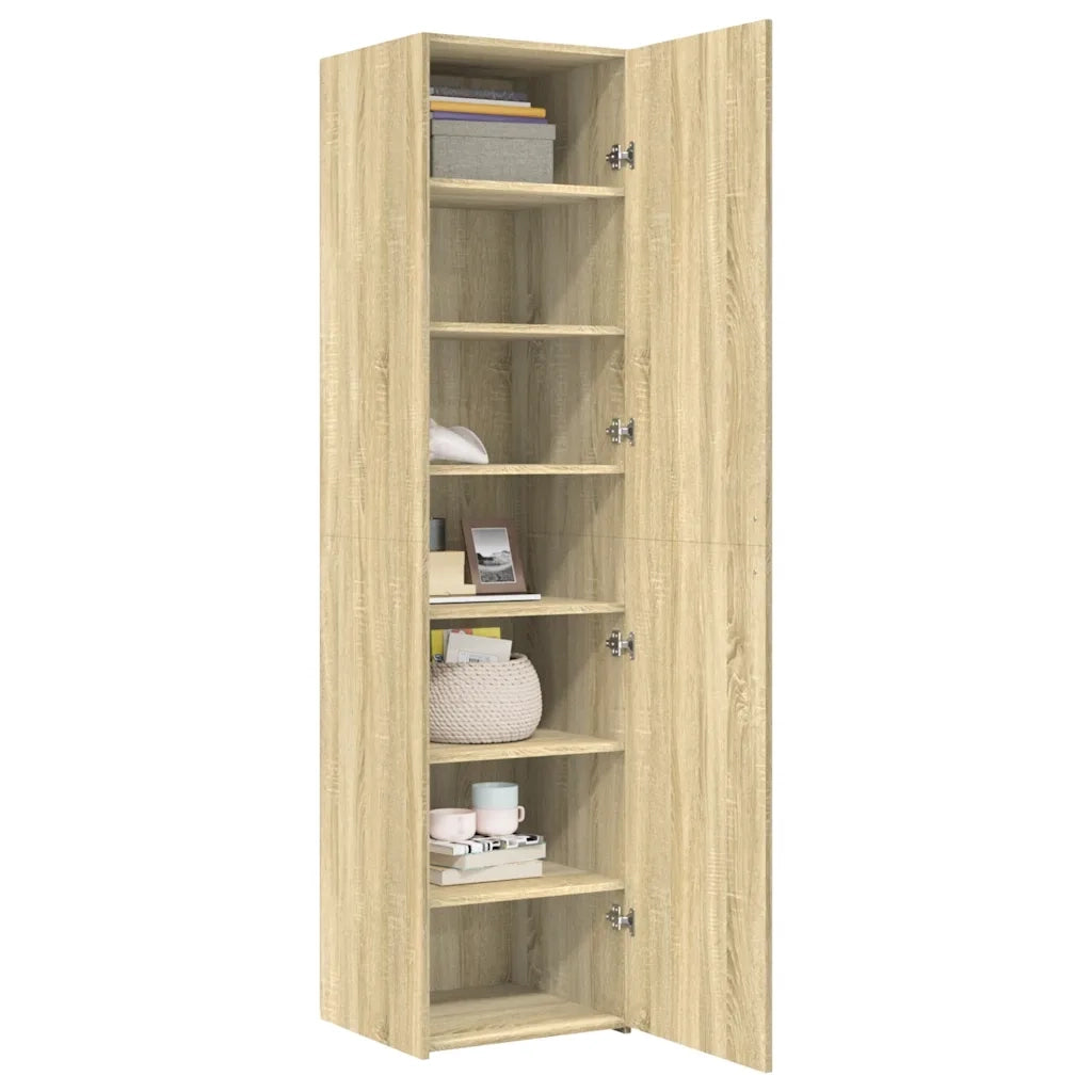 Credenza | Madia | Buffet da pranzo | Armadio da pranzo Rovere Sonoma 45x42,5x185 cm in Legno Ingegnerizzato