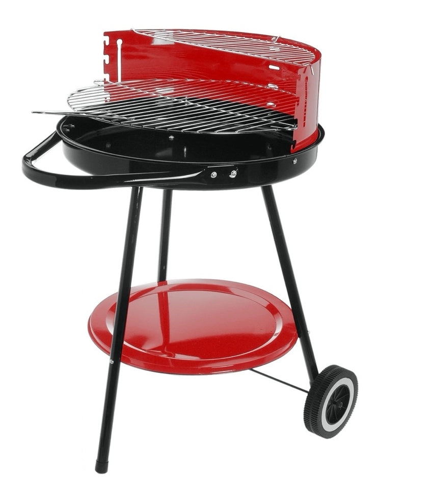 MAURY'S SET BARBECUE TONDO 4 POSIZIONI 55X72H CM + VENTAGLIO ASSORTITO DA 32 CM + GRILL SET 3 UTENSILI 43 CM