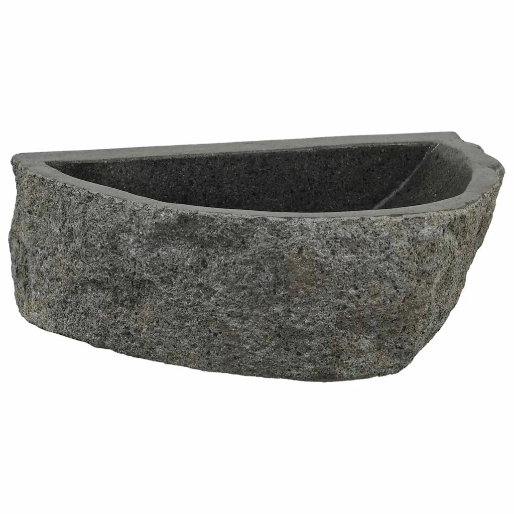 Lavabo a parete Grigio 37 x 30 x 12 cm Pietra fiume 4103951