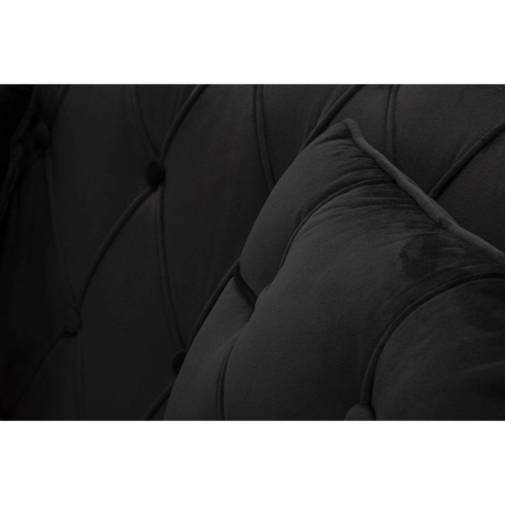 Divano VKH896, Nero, Poliestere, 130x83x91 cm