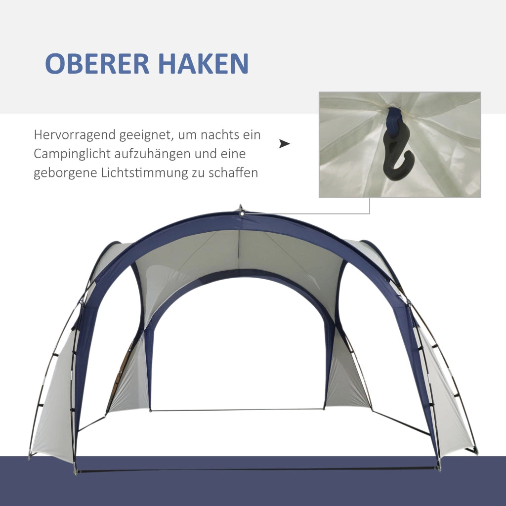 Tenda da campeggio Tenda da giardino Tenda Tenda Tenda Tenda Solare Pallino Impermeabile Palo in fibra di vetro resistente alle intemperie + Poliestere Crema Bianco + Blu 3;5 x 3;5 x 2;3 m