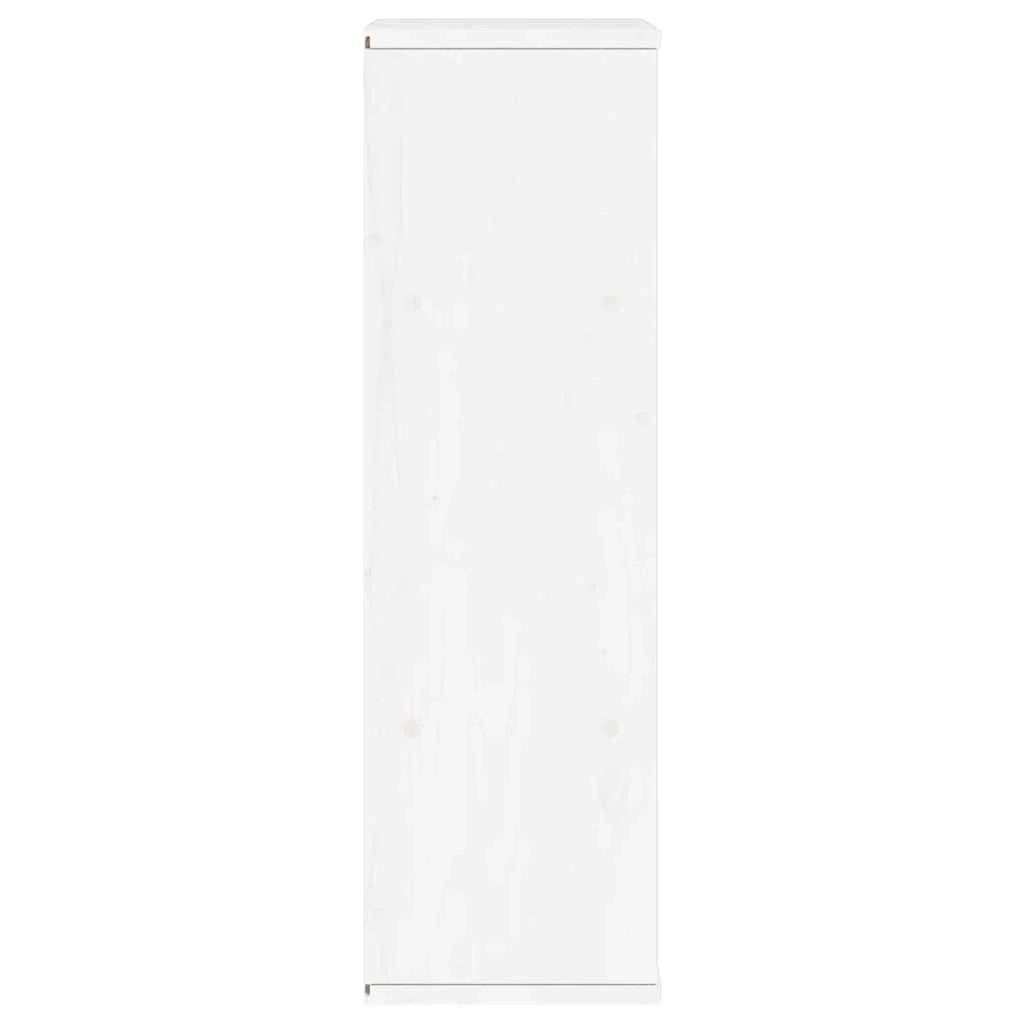 Mobiletto laterale in legno massello di pino 40 x 24 x 79 cm ampio spazio di archiviazione stile rustico pino bianco 02_0058049