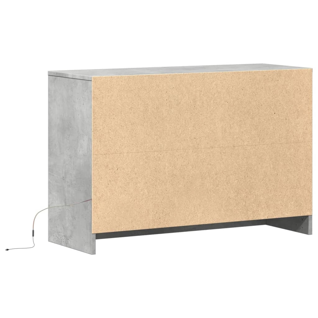 Porta TV multimediale scaffale per televisione televisione buffet sala da pranzo soggiorno camera da letto con LED 91 x 34 x 61 cm pannelli compositi grigio 02_0026455